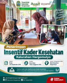 PENERIMAAN INSENTIF KADER KESEHATAN KALURAHAN HARGOMULYO ALOKASI BULAN JULI-SEPTEMBER 2026